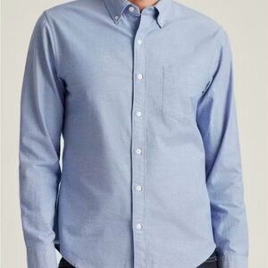 Bonobos Oxford Everyday Men's Light Blue Button-Down Shirt L Slim Fit Stretch